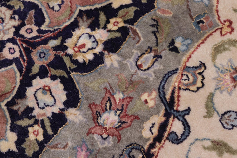 handmade Traditional Jhangeer Lt. Gray Lt. Gray Hand Knotted RECTANGLE WOOL&SILK area rug 12x17
