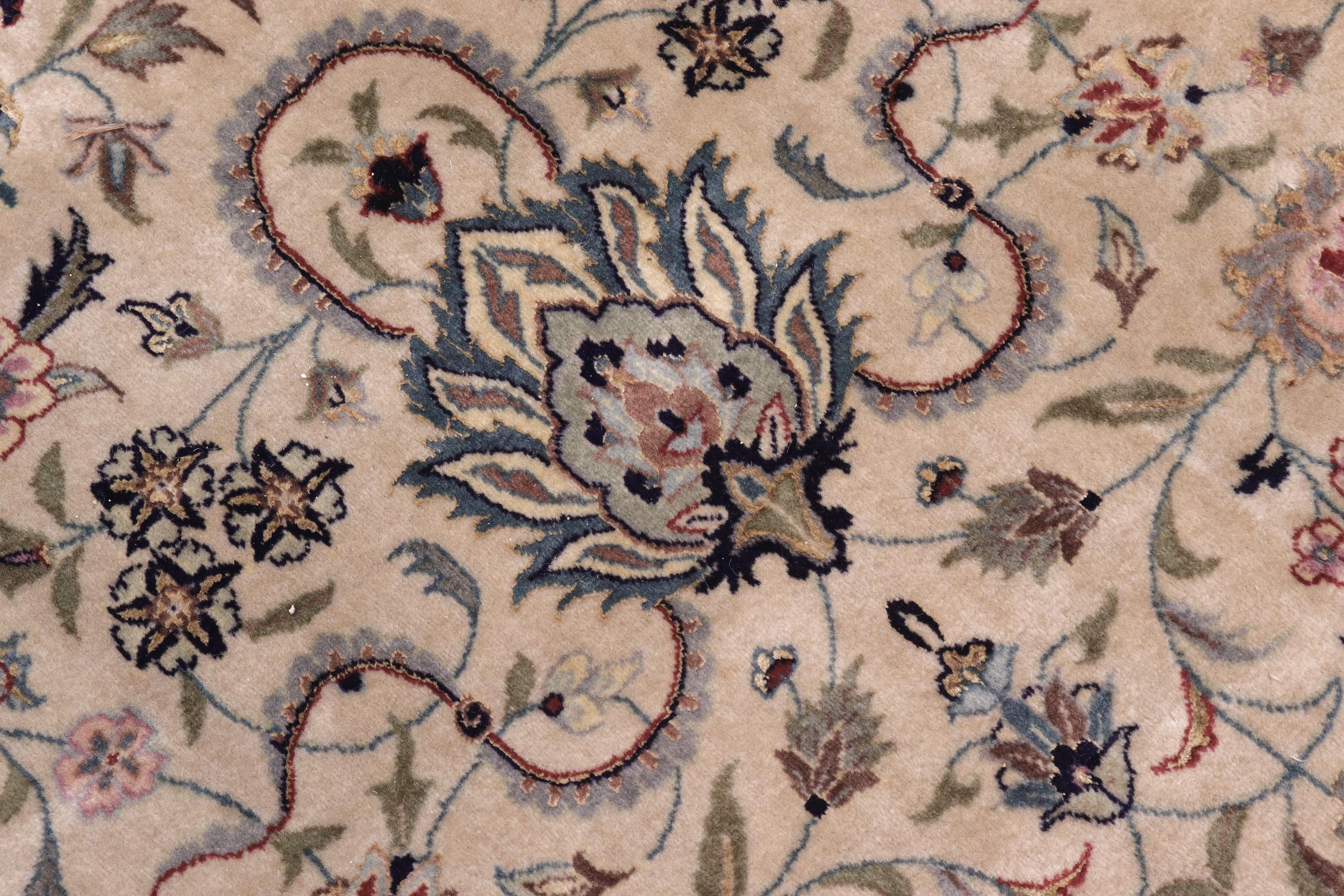 handmade Traditional Jhangeer Lt. Gray Lt. Gray Hand Knotted RECTANGLE WOOL&SILK area rug 12x17
