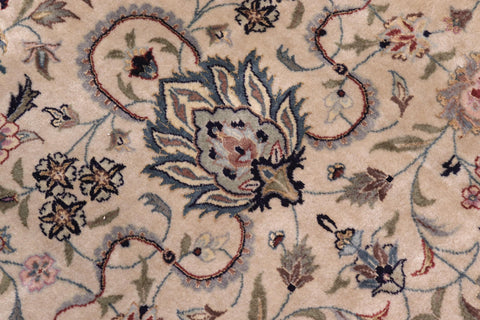 handmade Traditional Jhangeer Lt. Gray Lt. Gray Hand Knotted RECTANGLE WOOL&SILK area rug 12x17
