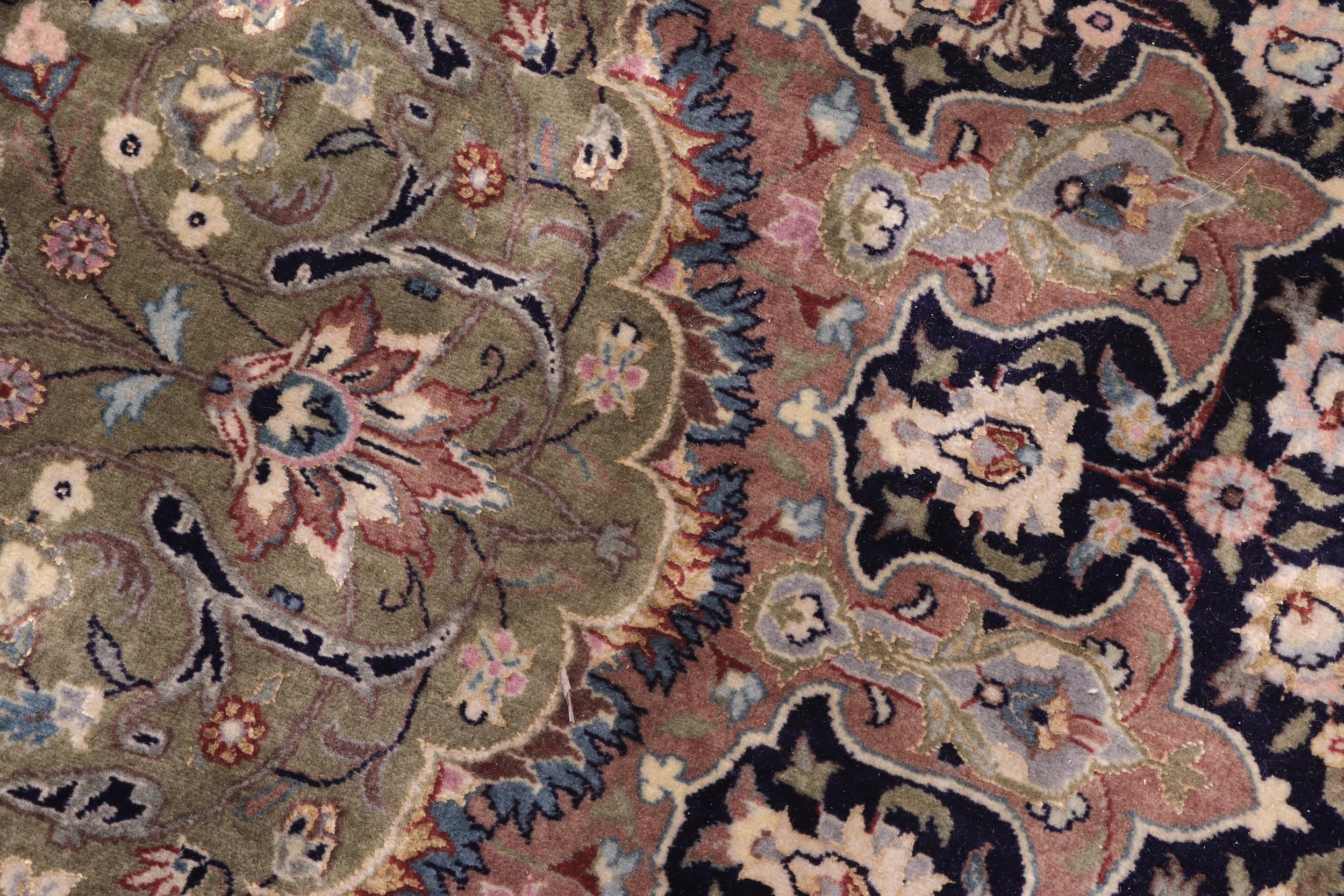handmade Traditional Jhangeer Lt. Gray Lt. Gray Hand Knotted RECTANGLE WOOL&SILK area rug 12x17
