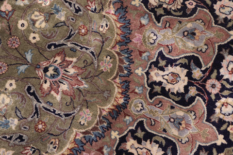 handmade Traditional Jhangeer Lt. Gray Lt. Gray Hand Knotted RECTANGLE WOOL&SILK area rug 12x17
