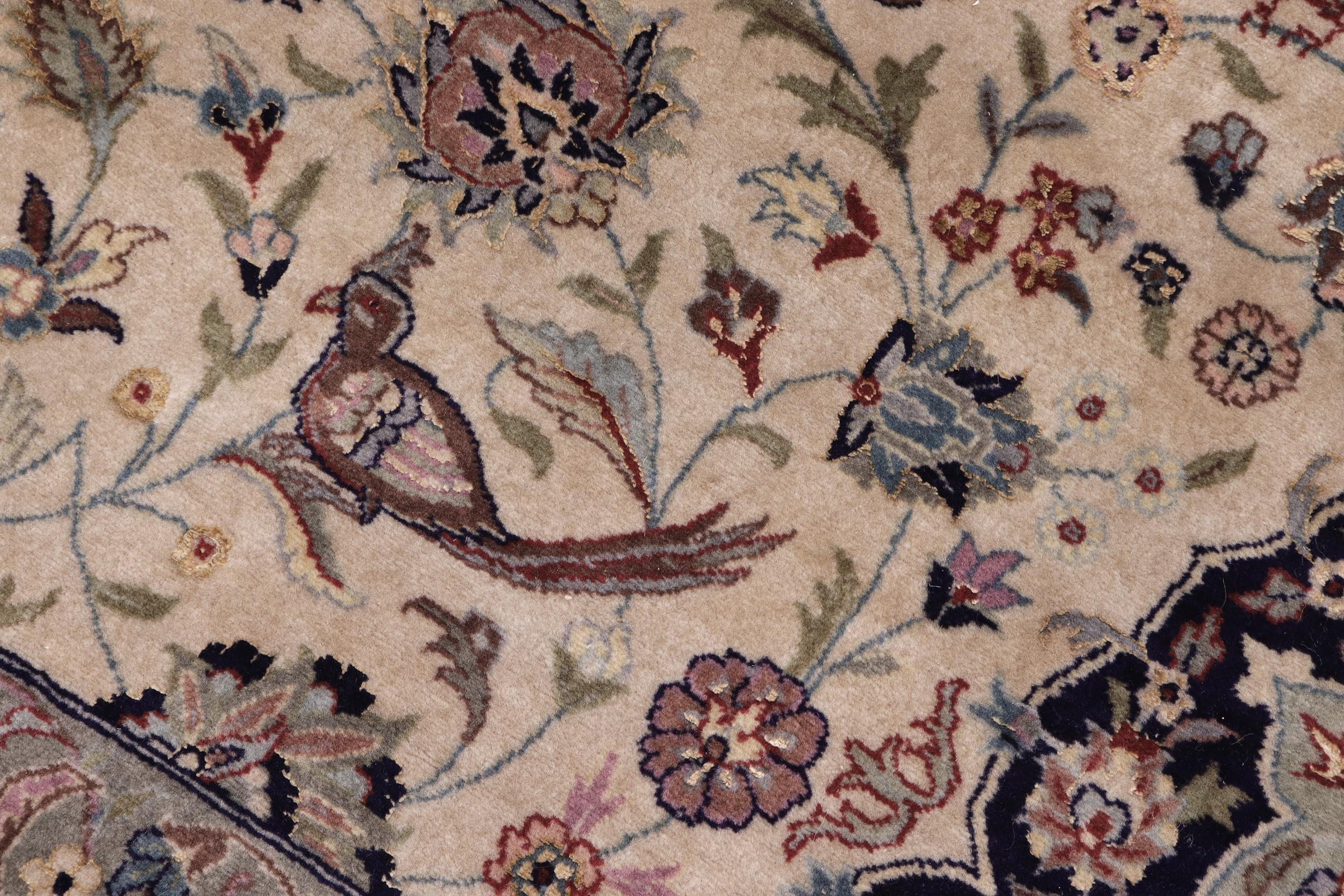 handmade Traditional Jhangeer Lt. Gray Lt. Gray Hand Knotted RECTANGLE WOOL&SILK area rug 12x17
