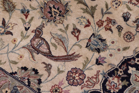 handmade Traditional Jhangeer Lt. Gray Lt. Gray Hand Knotted RECTANGLE WOOL&SILK area rug 12x17
