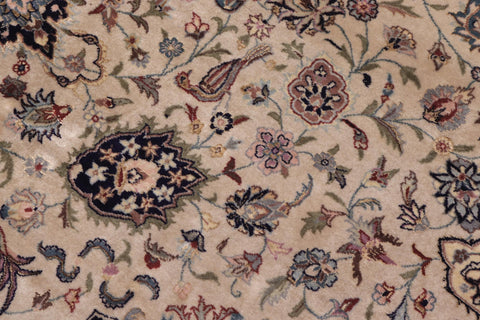 handmade Traditional Jhangeer Lt. Gray Lt. Gray Hand Knotted RECTANGLE WOOL&SILK area rug 12x17
