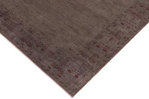handmade Over Dyed Over Dyed Brown Red Hand Knotted RECTANGLE 100% WOOL area rug 10' x 14'