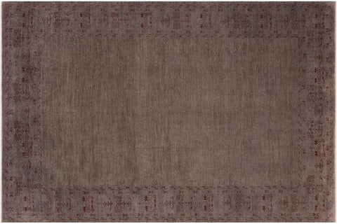 handmade Over Dyed Over Dyed Brown Red Hand Knotted RECTANGLE 100% WOOL area rug 10' x 14'
