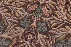 handmade Traditional Imran Brown Beige Hand Knotted ROUND 100% WOOL area rug 6'x7'