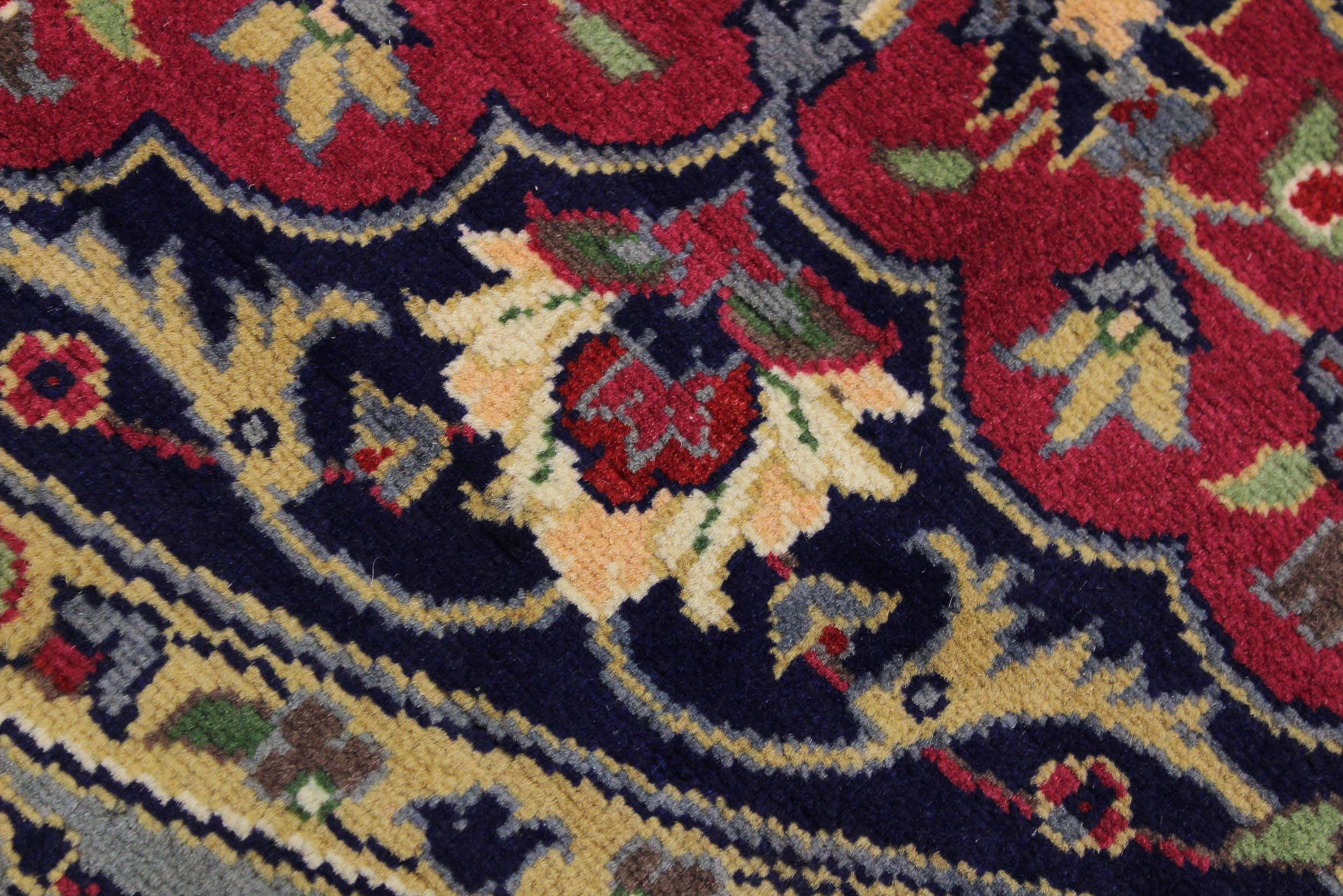 handmade Traditional Kashan Pink Gray Hand Knotted ROUND 100% WOOL area rug 6'x6'