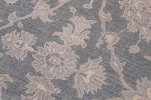 handmade Transitional Kafkaz Lt. Blue Lt. Green Hand Knotted RECTANGLE 100% WOOL area rug 12' x 18'