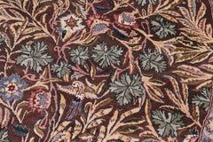 handmade Traditional Imran Brown Green Hand Knotted ROUND 100% WOOL area rug 8'x8'