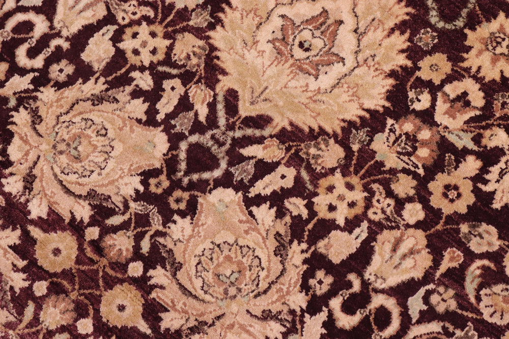 handmade Traditional Round Kashan Red Gold Hand Knotted ROUND 100% WOOL area rug 8' x 8'
