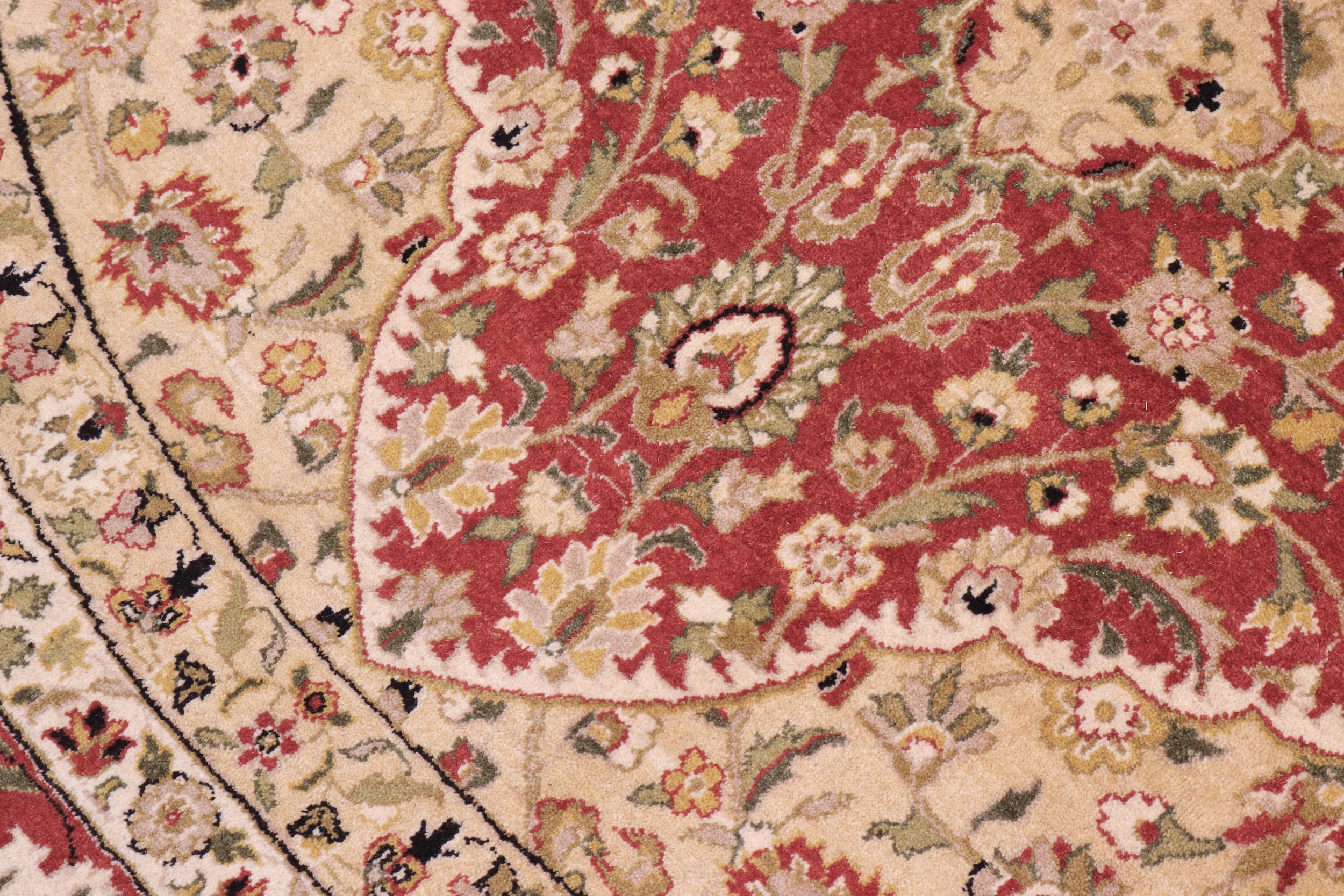 handmade Traditional Round Design Rust Ivory Hand Knotted ROUND 100% WOOL area rug 9' x 9'