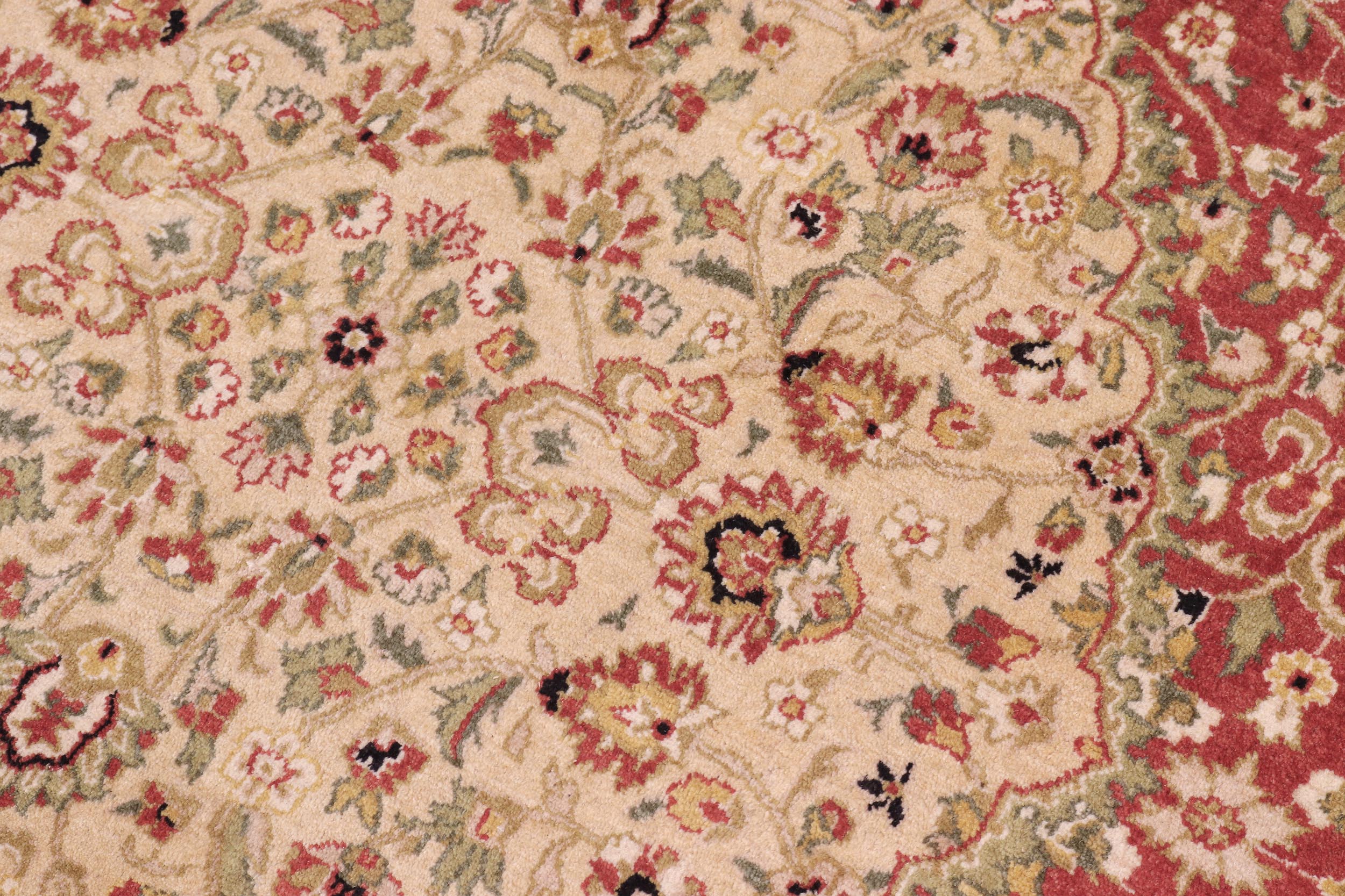 handmade Traditional Round Design Rust Ivory Hand Knotted ROUND 100% WOOL area rug 9' x 9'