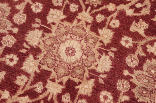 handmade Transitional Kafkaz Red Brown Hand Knotted RECTANGLE 100% WOOL area rug 6' x 9'