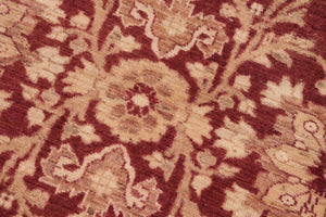 handmade Transitional Kafkaz Red Brown Hand Knotted RECTANGLE 100% WOOL area rug 6' x 9'