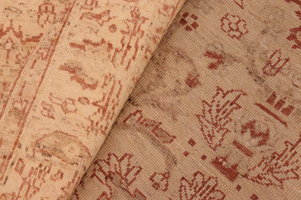 handmade Traditional Kafkaz Beige Rust Hand Knotted RECTANGLE 100% WOOL area rug 6 x 9