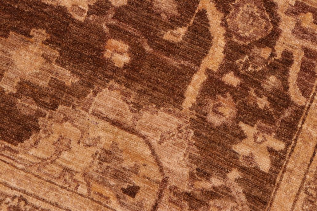 handmade Traditional Kafkaz Brown Tan Hand Knotted RECTANGLE 100% WOOL area rug 6 x 9