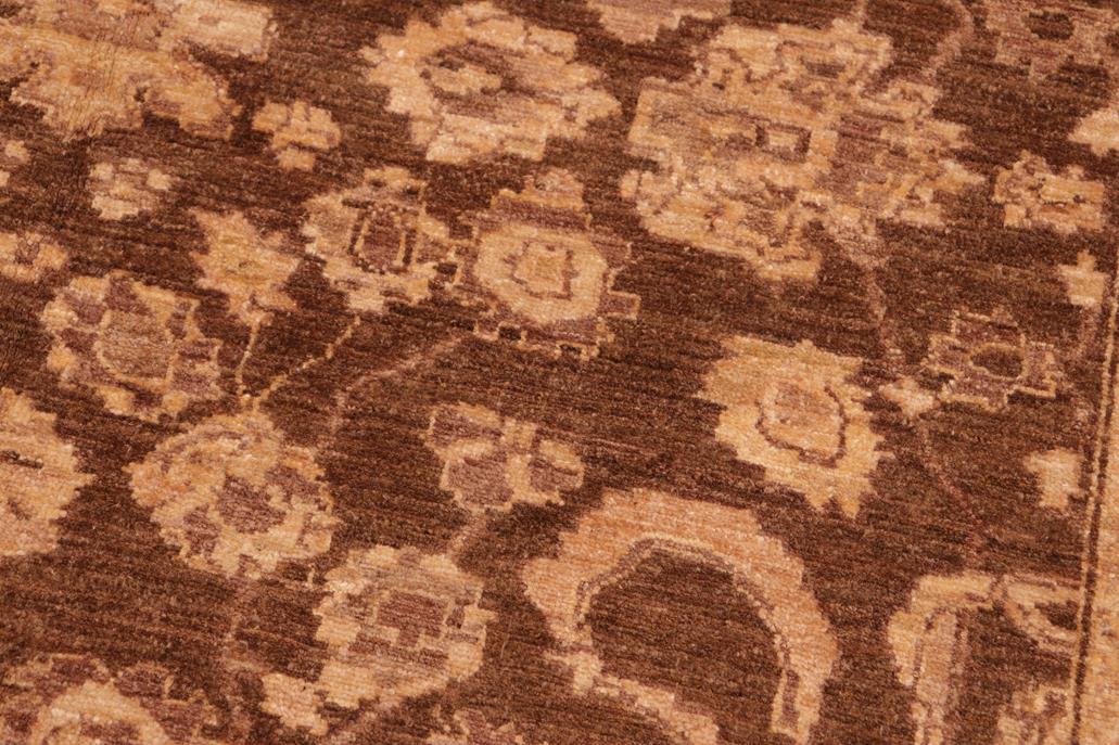 handmade Traditional Kafkaz Brown Tan Hand Knotted RECTANGLE 100% WOOL area rug 6 x 9