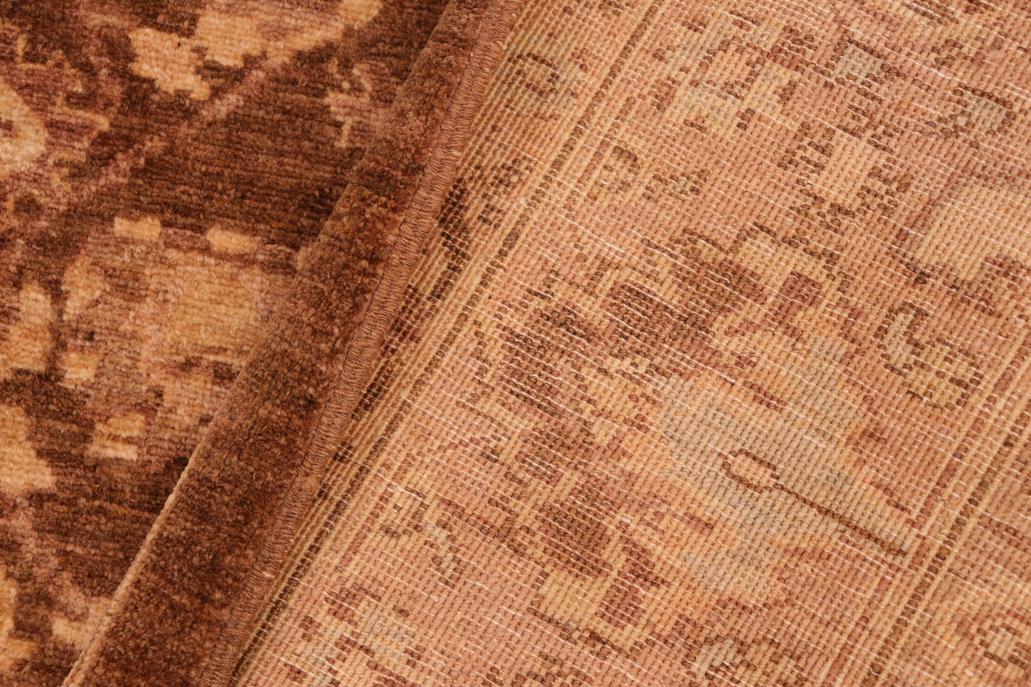 handmade Traditional Kafkaz Brown Tan Hand Knotted RECTANGLE 100% WOOL area rug 6 x 9