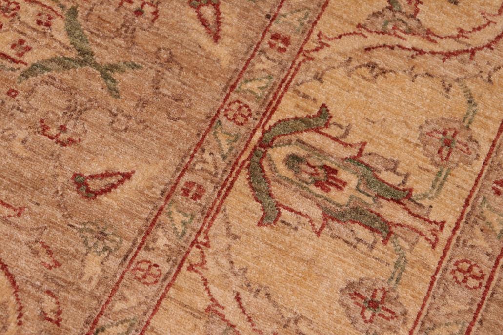 handmade Traditional Kafkaz Tan Gold Hand Knotted RECTANGLE 100% WOOL area rug 6 x 9