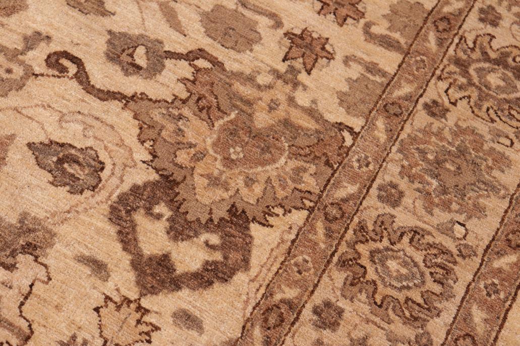 handmade Traditional Kafkaz Beige Brown Hand Knotted RECTANGLE 100% WOOL area rug 6 x 9