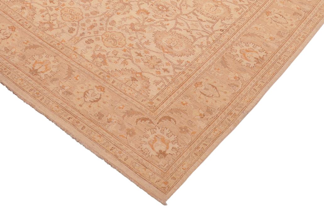 handmade Transitional Kafkaz Beige Tan Hand Knotted RECTANGLE 100% WOOL area rug 6 x 9