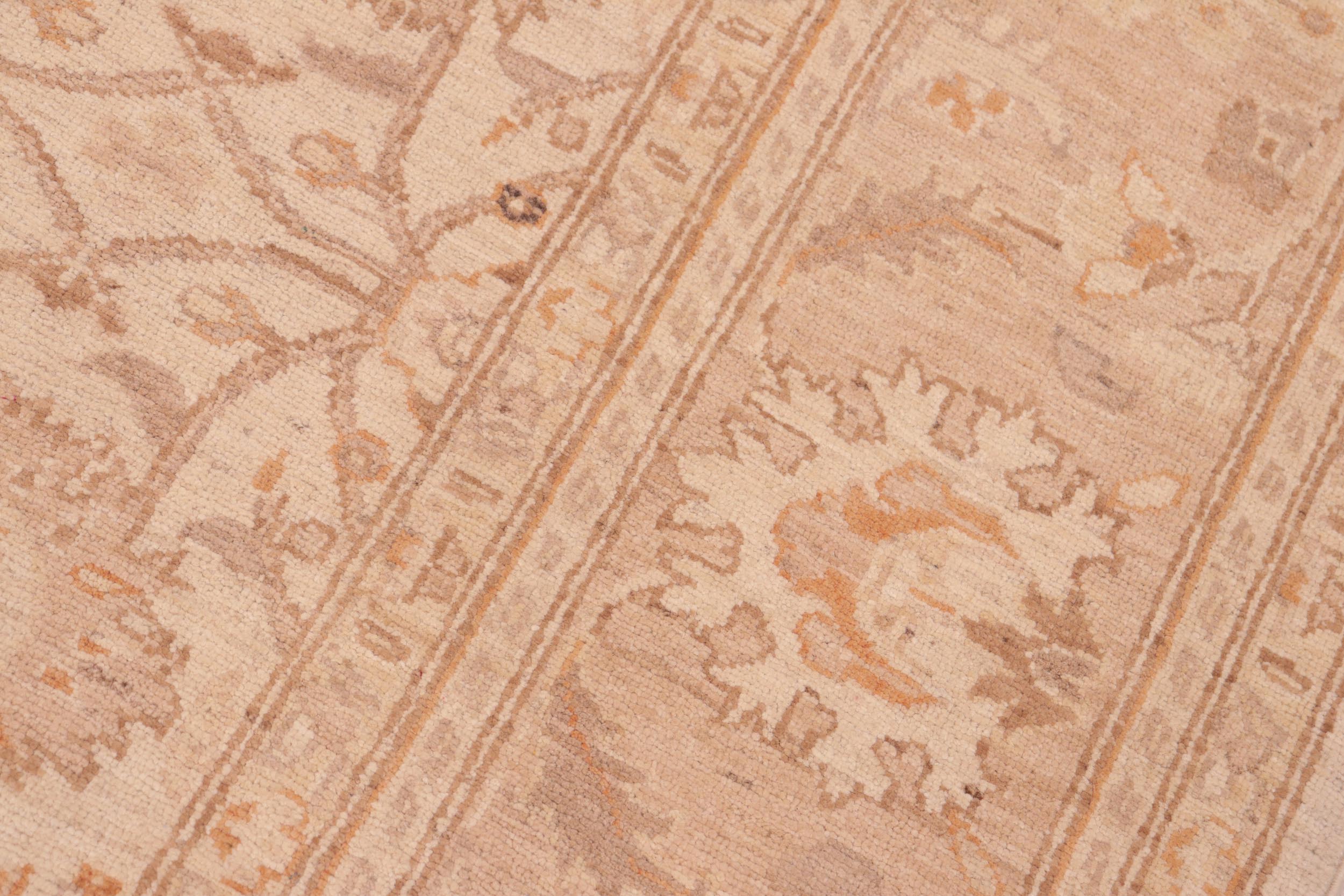 handmade Traditional Kafkaz Beige Tan Hand Knotted RECTANGLE 100% WOOL area rug 6x9