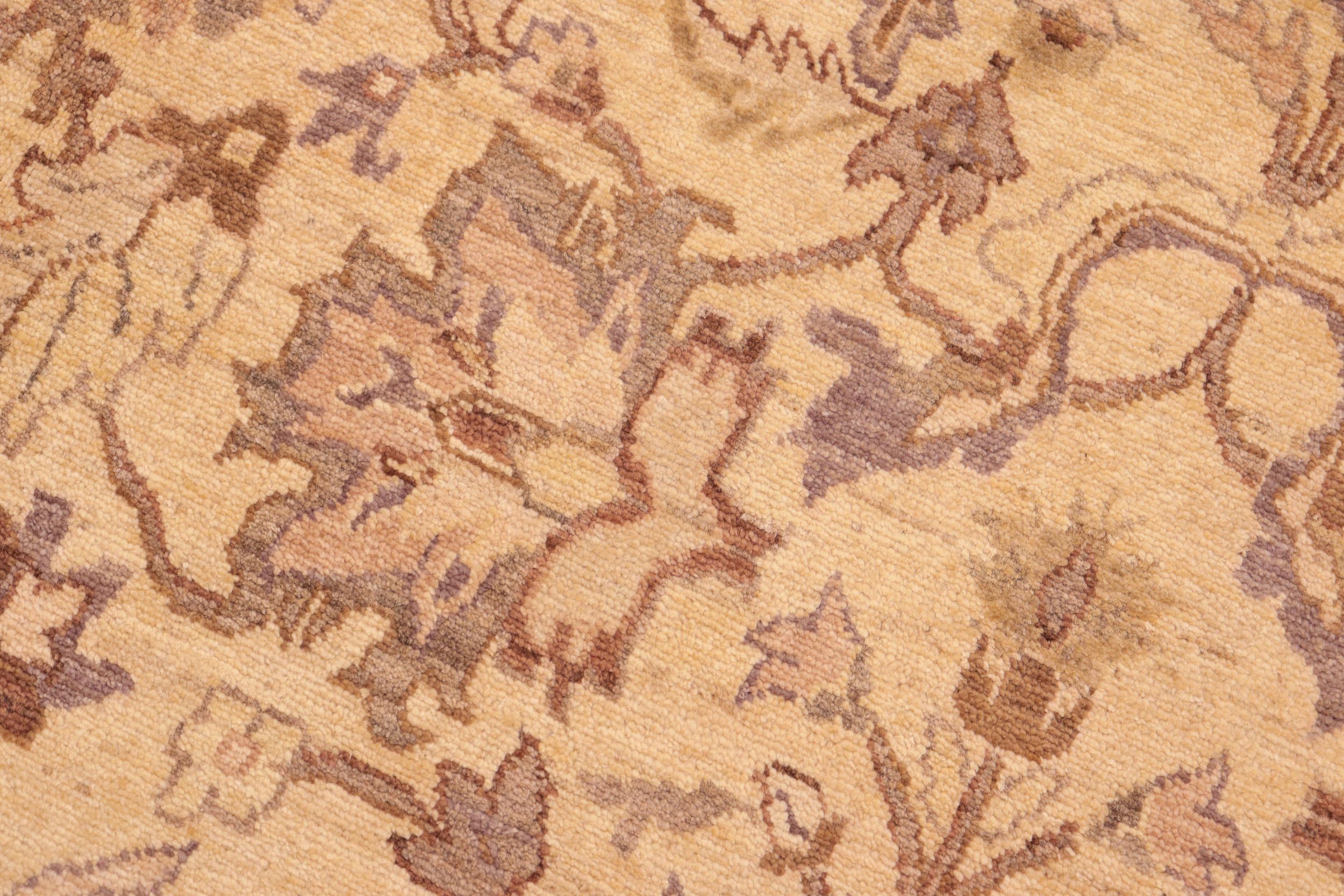 handmade Traditional Kafkaz Tan Brown Hand Knotted RECTANGLE 100% WOOL area rug 6x10