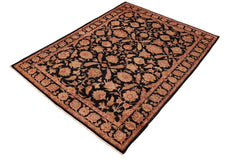 handmade Transitional Kafkaz Black Red Hand Knotted RECTANGLE 100% WOOL area rug 6 x 9
