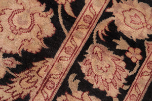 handmade Transitional Kafkaz Black Red Hand Knotted RECTANGLE 100% WOOL area rug 6' x 9'