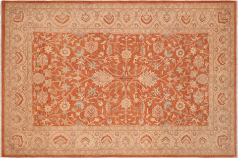 Classic Ziegler Sibyl Rust/Beige Wool Rug - 6'1'' x 9'3''