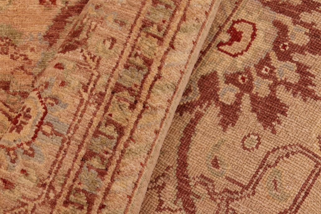 handmade Traditional Kafkaz Tan Brown Hand Knotted RECTANGLE 100% WOOL area rug 6 x 9