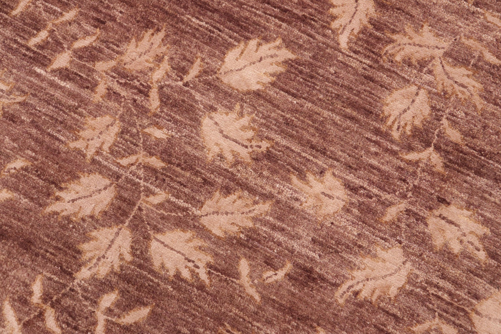 handmade Modern Kafkaz Brown Tan Hand Knotted RECTANGLE WOOL&SILK area rug 6' x 9'