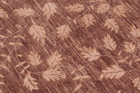 handmade Modern Kafkaz Brown Tan Hand Knotted RECTANGLE WOOL&SILK area rug 6' x 9'