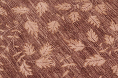 handmade Modern Kafkaz Brown Tan Hand Knotted RECTANGLE WOOL&SILK area rug 6' x 9'