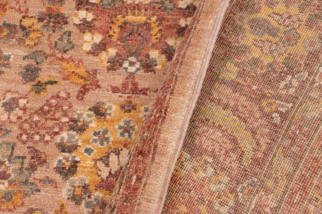 handmade Traditional Kafkaz Tan Brown Hand Knotted RECTANGLE 100% WOOL area rug 6 x 9