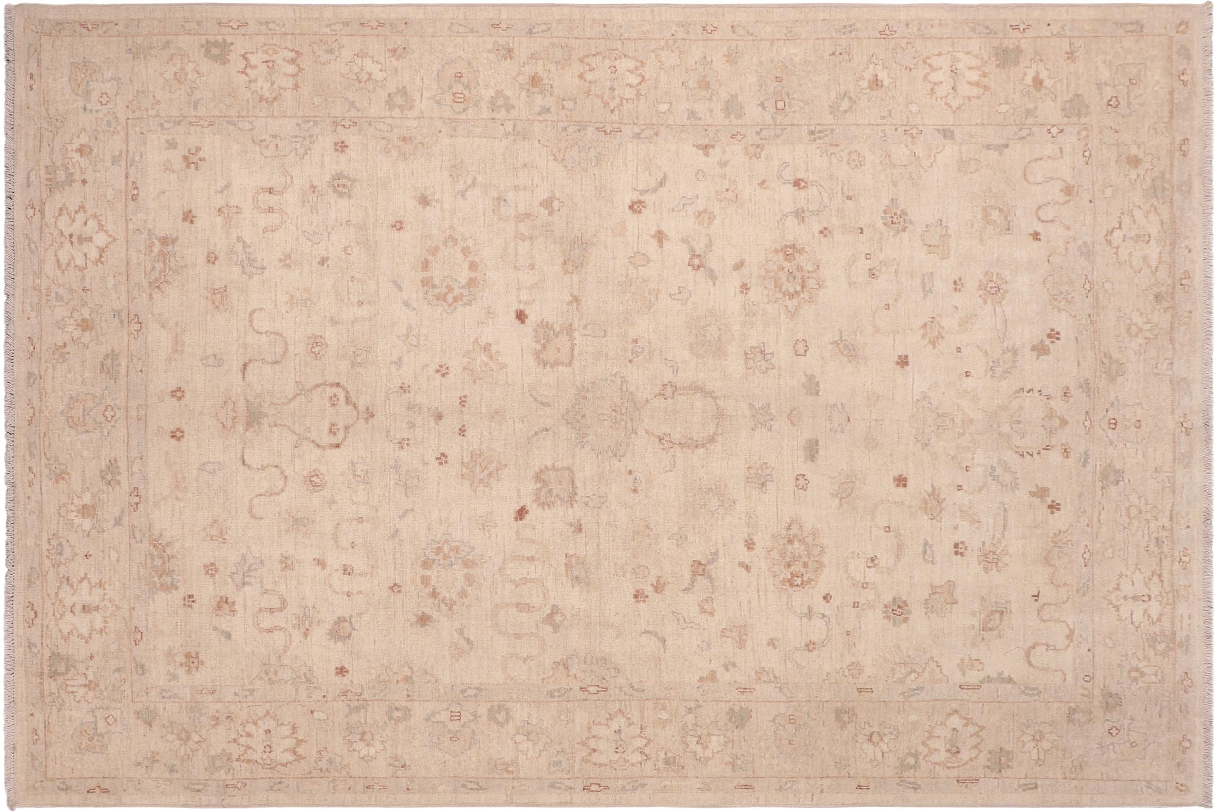 handmade Traditional Kafkaz Beige Brown Hand Knotted RECTANGLE 100% WOOL area rug 6x9