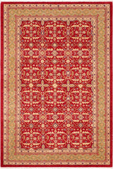 handmade Transitional  Red Green Hand Knotted RECTANGLE 100% WOOL area rug 6 x 9