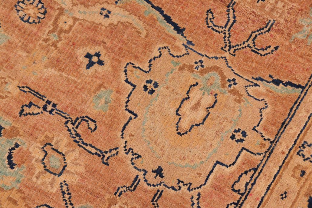 handmade Traditional Kafkaz Rose Blue Hand Knotted RECTANGLE 100% WOOL area rug 6 x 9