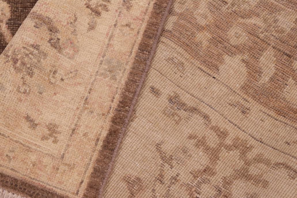 handmade Traditional Kafkaz Brown Tan Hand Knotted RECTANGLE 100% WOOL area rug 6 x 9