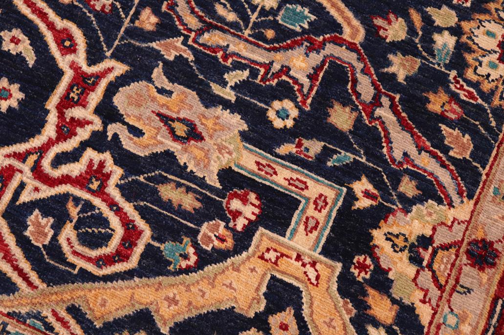handmade Traditional Kafkaz Blue Red Hand Knotted RECTANGLE 100% WOOL area rug 6 x 9
