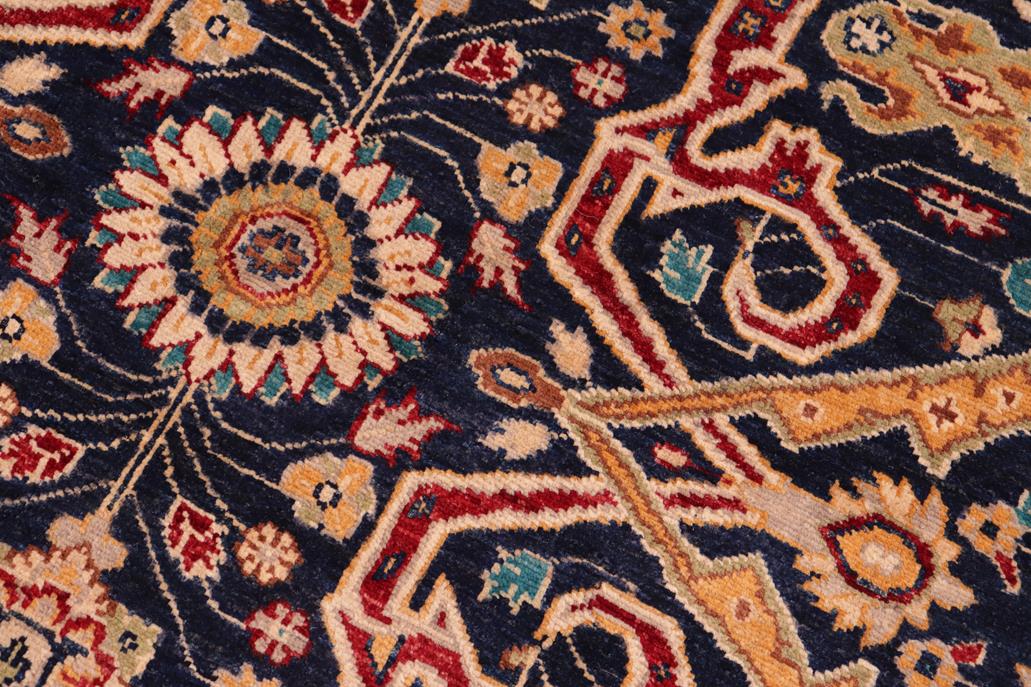 handmade Traditional Kafkaz Blue Red Hand Knotted RECTANGLE 100% WOOL area rug 6 x 9