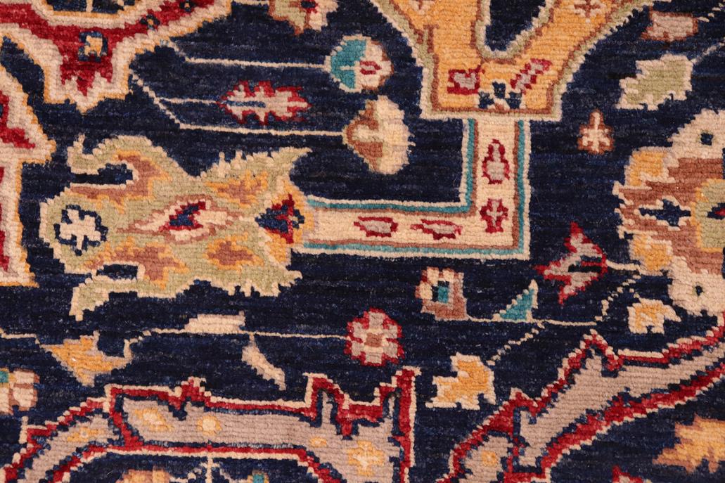 handmade Traditional Kafkaz Blue Red Hand Knotted RECTANGLE 100% WOOL area rug 6 x 9