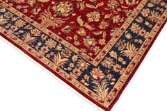 handmade Traditional Kafkaz Red Blue Hand Knotted RECTANGLE 100% WOOL area rug 6 x 9