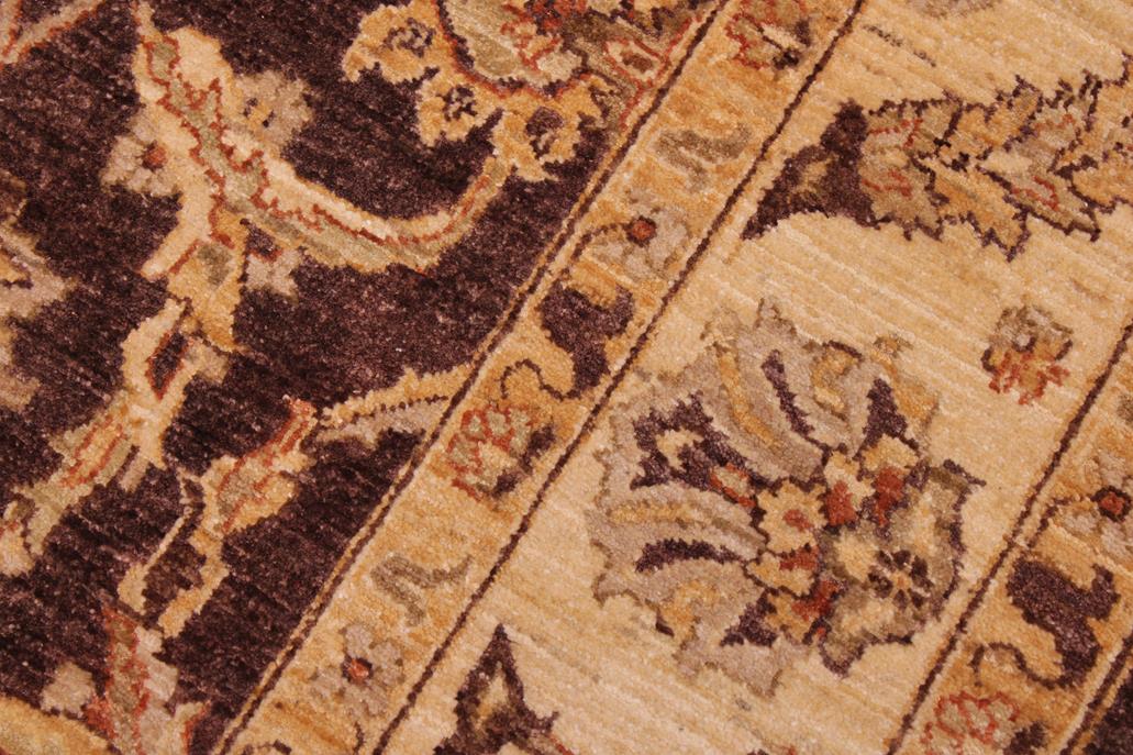 handmade Traditional Kafkaz Brown Tan Hand Knotted RECTANGLE 100% WOOL area rug 6 x 9