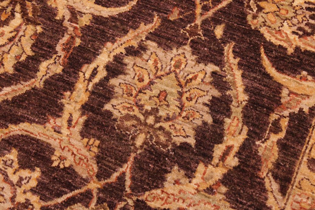 handmade Traditional Kafkaz Brown Tan Hand Knotted RECTANGLE 100% WOOL area rug 6 x 9