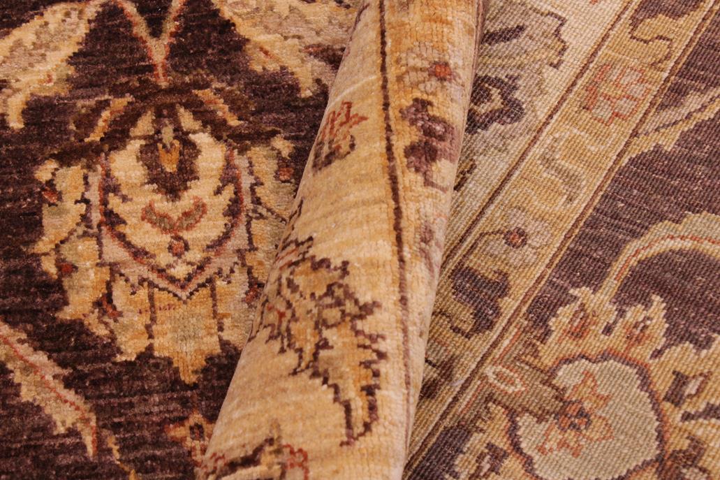 handmade Traditional Kafkaz Brown Tan Hand Knotted RECTANGLE 100% WOOL area rug 6 x 9