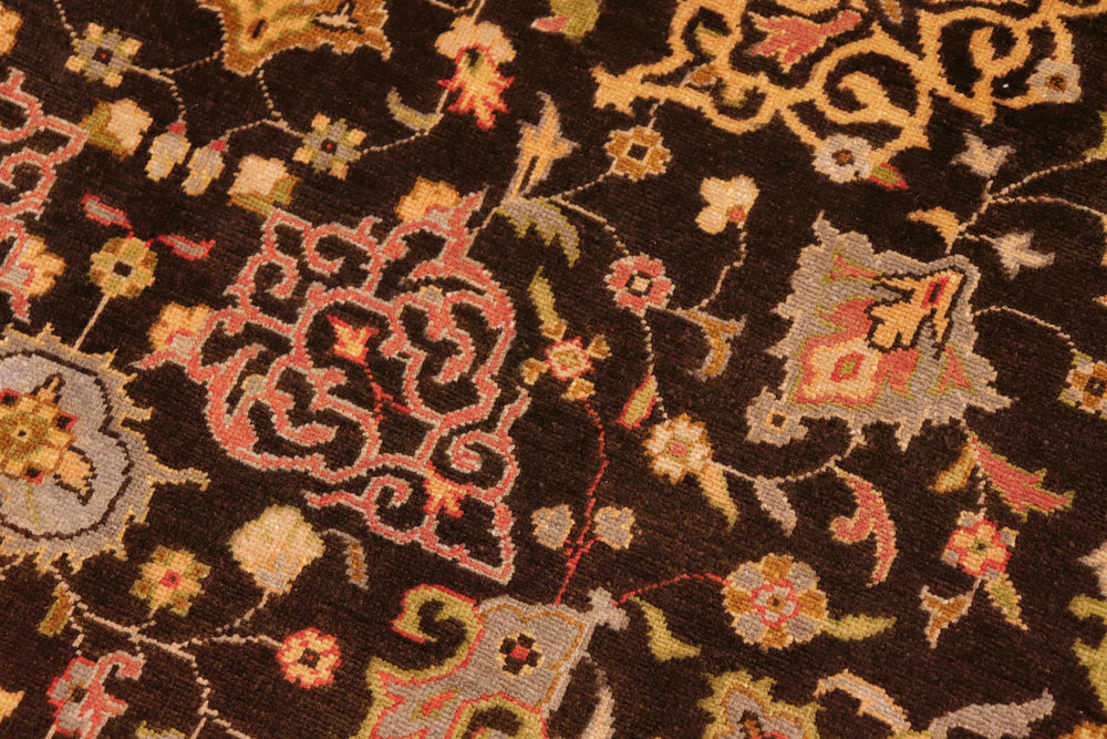 handmade Traditional Kafkaz Brown Beige Hand Knotted RECTANGLE 100% WOOL area rug 6' x 9'