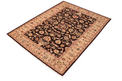 handmade Traditional Kafkaz Brown Tan Hand Knotted RECTANGLE 100% WOOL area rug 6 x 9