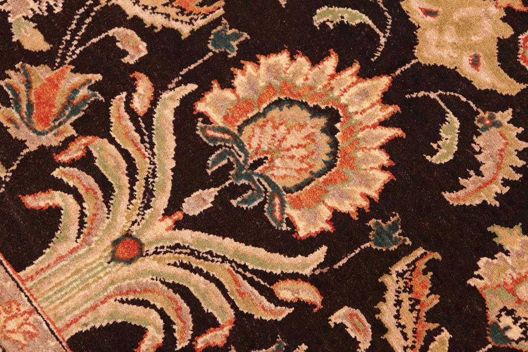 handmade Traditional Kafkaz Brown Tan Hand Knotted RECTANGLE 100% WOOL area rug 6 x 9